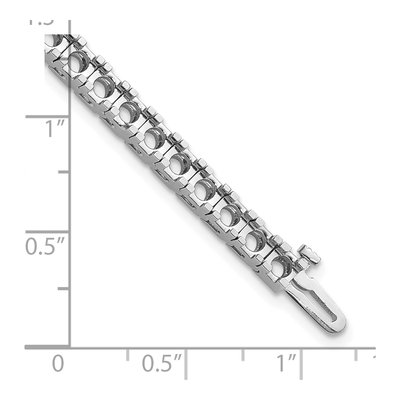 14K White Gold 6.6 ct tw 4-Prong Diamond Tennis Bracelet Mounting – view 3