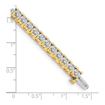 14K Yellow Gold 7.5 ct tw Diamond Tennis Bracelet Mounting – view 4