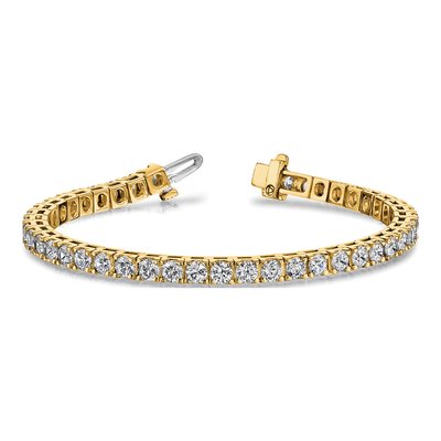 14K Yellow Gold 7.5 ct tw Diamond Tennis Bracelet Mounting – view 5