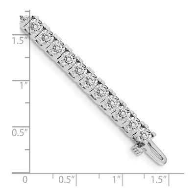 14K White Gold 7.5 ct tw Diamond Tennis Bracelet Mounting – view 4