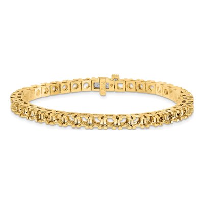 14K Yellow Gold 10.8 ct tw Tennis Bracelet Mounting – view 3