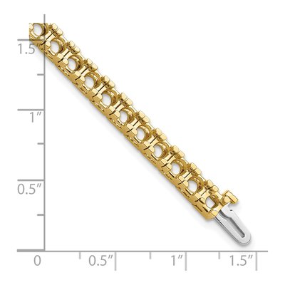 14K Yellow Gold 10.8 ct tw Tennis Bracelet Mounting – view 4