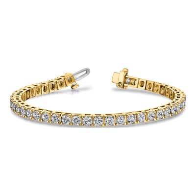 14K Yellow Gold 10.8 ct tw Diamond Tennis Bracelet – view 3