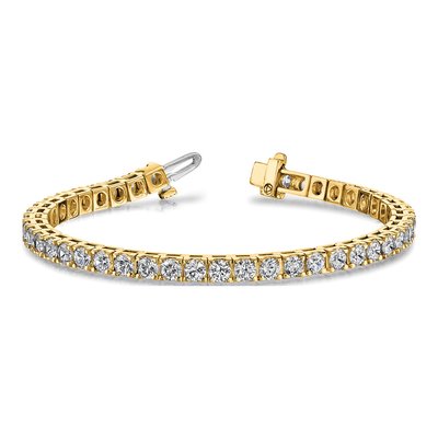 14K Yellow Gold 10.8 ct tw Diamond Tennis Bracelet – view 5