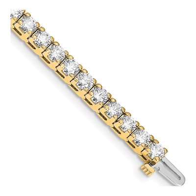 14K Yellow Gold 10.8 ct tw Diamond Tennis Bracelet