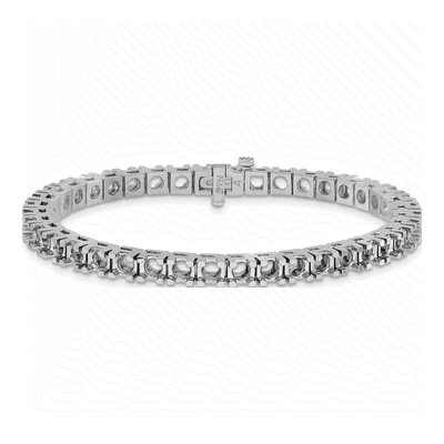 14K White Gold 10.8 ct tw Tennis Bracelet Mounting – view 4