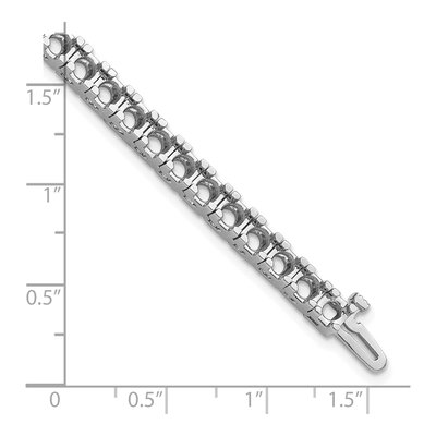 14K White Gold 10.8 ct tw Tennis Bracelet Mounting – view 5