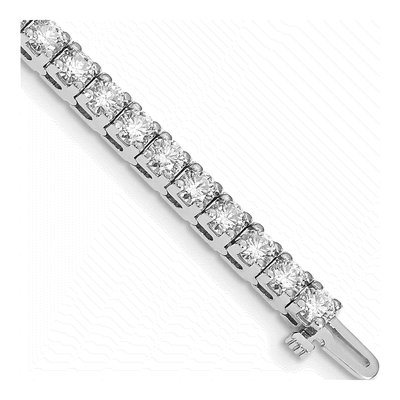 14K White Gold 10.8 ct tw Diamond Tennis Bracelet