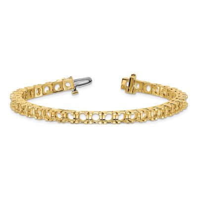 14K Yellow Gold 12.5 ct tw Tennis Bracelet Mounting – view 3
