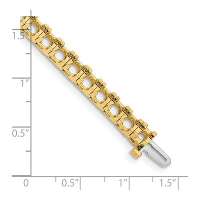 14K Yellow Gold 12.5 ct tw Tennis Bracelet Mounting – view 4