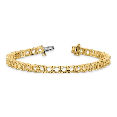 14K Yellow Gold 12.5 ct tw Tennis Bracelet Mounting – view 5
