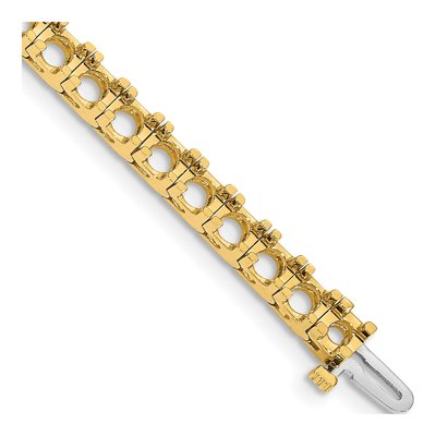 14K Yellow Gold 12.5 ct tw Tennis Bracelet Mounting