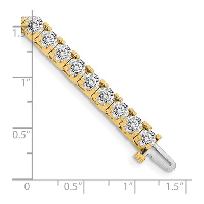 14K Yellow Gold 12.5 ct tw Diamond Tennis Bracelet – view 4