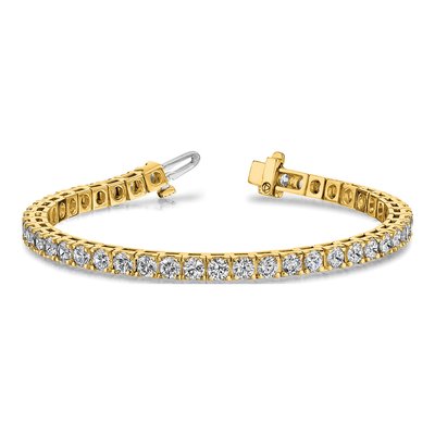 14K Yellow Gold 12.5 ct tw Diamond Tennis Bracelet – view 5