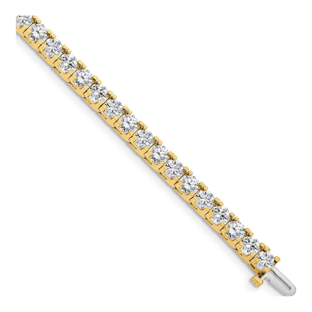 14K Yellow Gold 12.5 ct tw Diamond Tennis Bracelet