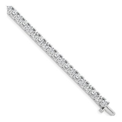 14K White Gold 12.5 ct tw Diamond Tennis Bracelet