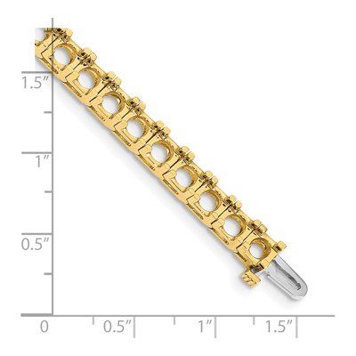 14K Yellow Gold 17 ct tw Tennis Bracelet Mounting – view 4