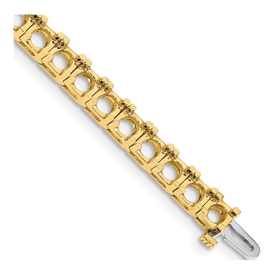 14K Yellow Gold 17 ct tw Tennis Bracelet Mounting