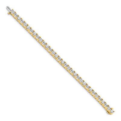 14K Yellow Gold 17 ct tw Diamond Tennis Bracelet – view 2