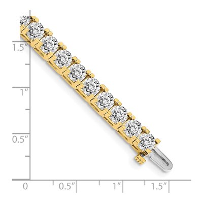 14K Yellow Gold 17 ct tw Diamond Tennis Bracelet – view 6