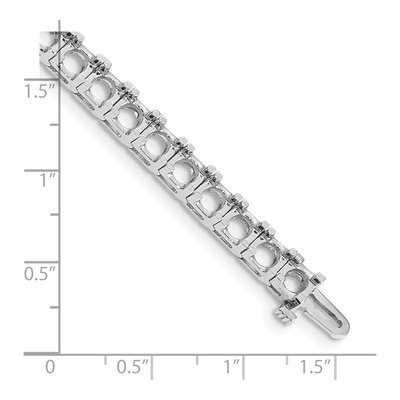 14K White Gold 17 ct tw Tennis Bracelet Mounting – view 5