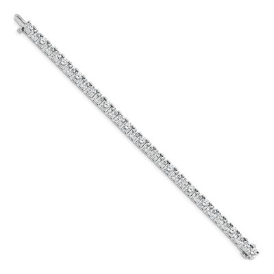 14K White Gold 17 ct tw Diamond Tennis Bracelet – view 3