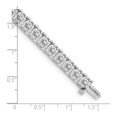 14K White Gold 17 ct tw Diamond Tennis Bracelet – view 6