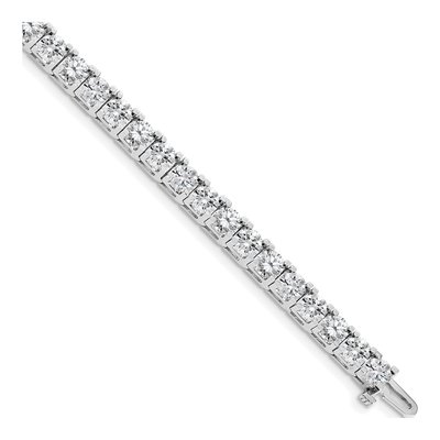 14K White Gold 17 ct tw Diamond Tennis Bracelet