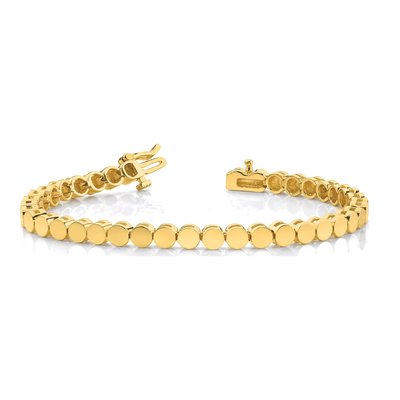 14K Yellow Gold Add-A-Diamond Bracelet Mounting – view 3