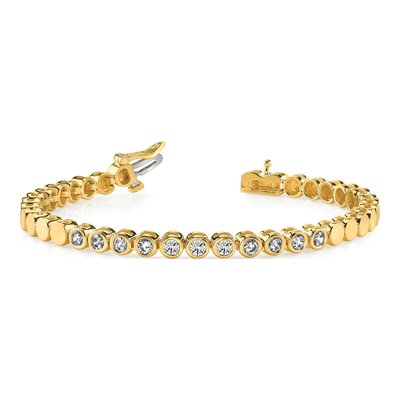 14K Yellow Gold Add-A-Diamond Bracelet Mounting – view 6