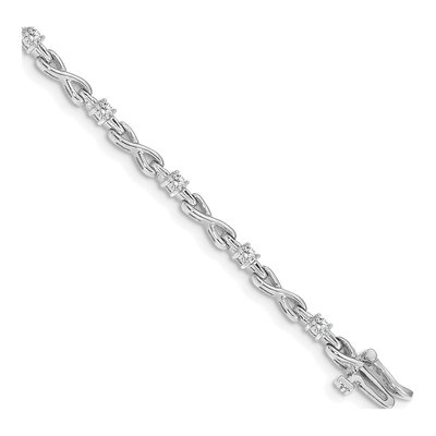 14K White Gold 1/2 ct tw Diamond Tennis Bracelet Mounting – view 2