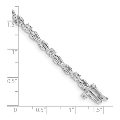 14K White Gold 1/2 ct tw Diamond Tennis Bracelet Mounting – view 3