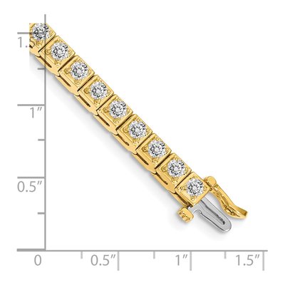 14K Yellow Gold 3.75 ct tw Diamond Tennis Bracelet Mounting – view 6