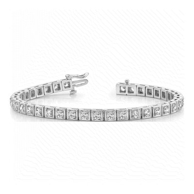 14K White Gold 3.75 ct tw Diamond Tennis Bracelet Mounting – view 4