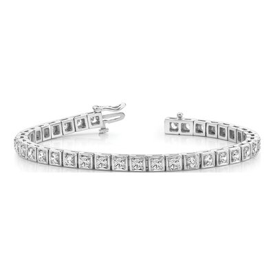 14K White Gold 3.75 ct tw Diamond Tennis Bracelet Mounting – view 5