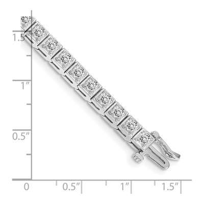 14K White Gold 3.75 ct tw Diamond Tennis Bracelet Mounting – view 6