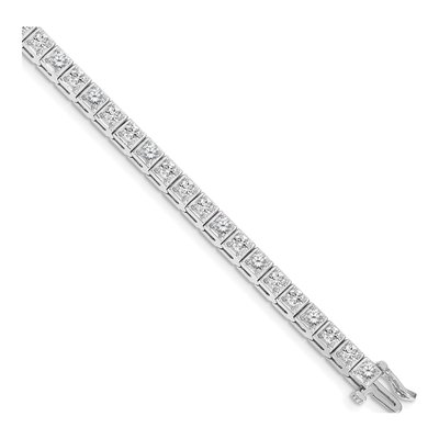 14K White Gold 3.75 ct tw Diamond Tennis Bracelet Mounting