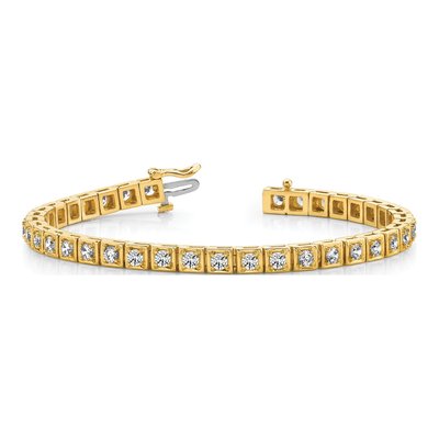 14K Yellow Gold 5.1 ct tw Diamond Tennis Bracelet Mounting – view 3