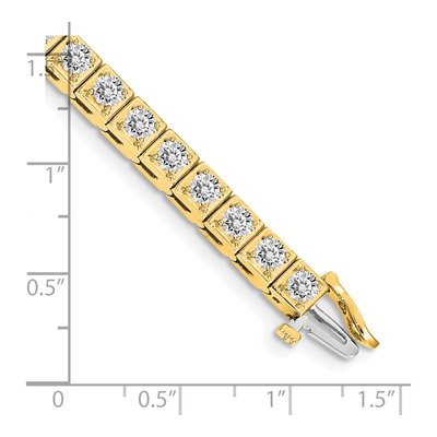 14K Yellow Gold 5.1 ct tw Diamond Tennis Bracelet Mounting – view 4