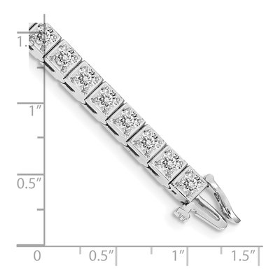 14K White Gold 5.1 ct tw Diamond Tennis Bracelet Mounting – view 4