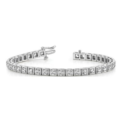14K White Gold 5.1 ct tw Diamond Tennis Bracelet Mounting – view 5