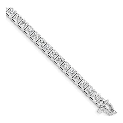 14K White Gold 5.1 ct tw Diamond Tennis Bracelet Mounting