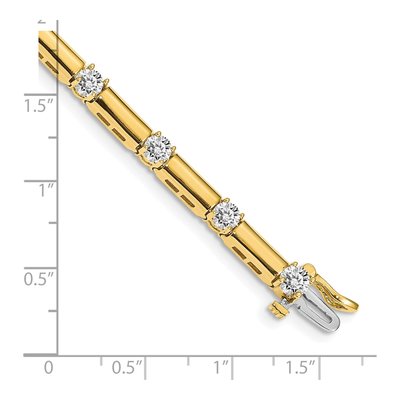 14K Yellow Gold 2.8 ct tw Diamond Tennis Bracelet Mounting – view 4