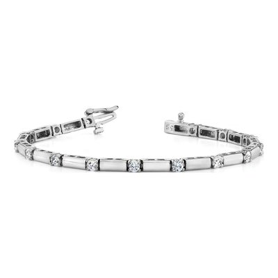 14K White Gold 2.8 ct tw Diamond Tennis Bracelet Mounting – view 3