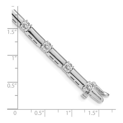 14K White Gold 2.8 ct tw Diamond Tennis Bracelet Mounting – view 4