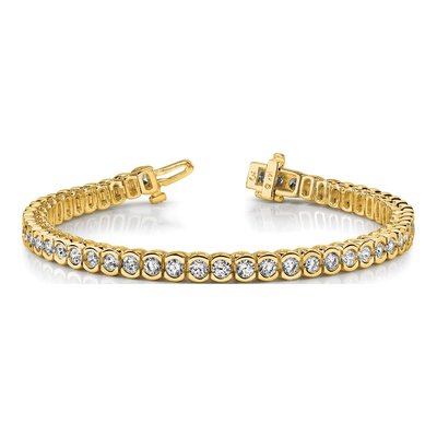 14K Yellow Gold 3.5 ct tw Tennis Bracelet Mounting – view 3