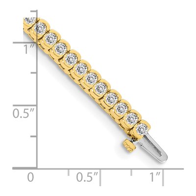 14K Yellow Gold 3.5 ct tw Tennis Bracelet Mounting – view 4