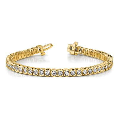 14K Yellow Gold 3.5 ct tw Tennis Bracelet Mounting – view 5