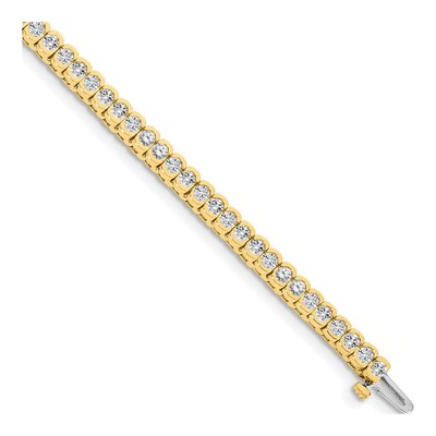 14K Yellow Gold 3.5 ct tw Tennis Bracelet Mounting