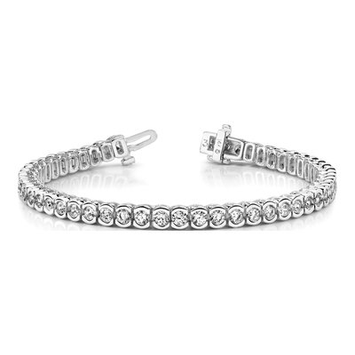 14K White Gold Tennis Bracelet – view 5